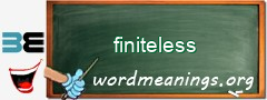 WordMeaning blackboard for finiteless